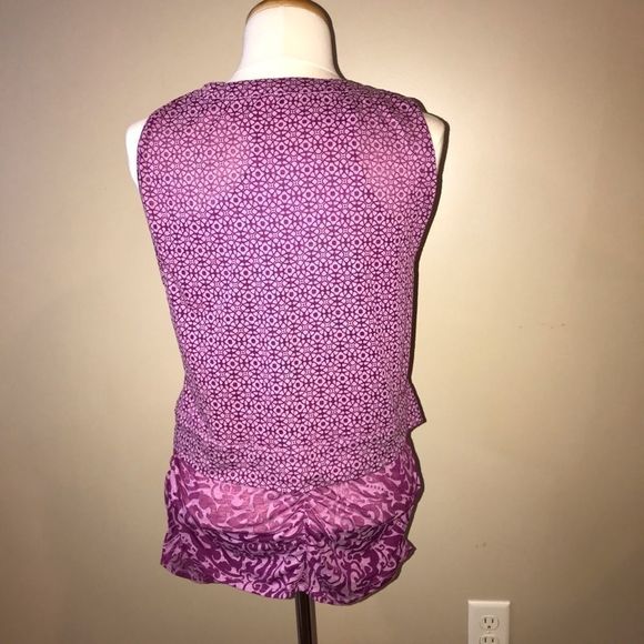 ATHLETA Med Top Tank Layer Paisley Floral Burnout MEDIUM style 906174 - Picture 4 of 8
